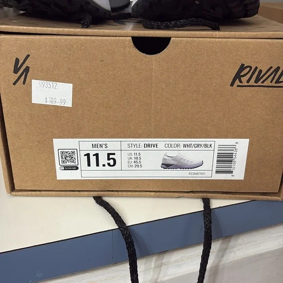 White rival men’s shoes worn once did not like the fit - Picture 5 of 5